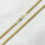 Load image into Gallery viewer, 14K Solid Yellow Gold Flat Curb Necklace. 080R04GGA3
