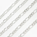 Load image into Gallery viewer, Y62SS. Sterling Silver Figaro Chain
