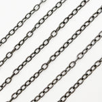 Load image into Gallery viewer, V260BR. Black Rhodium Sterling Silver Twisted Oval Link Chain
