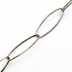 Load image into Gallery viewer, 700OX. Oxidized Sterling Silver Smooth Marquis Shape Link Chain
