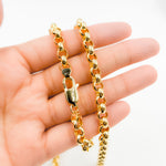 Load image into Gallery viewer, 000HVR0534000. 14K Solid Yellow Gold Round Rolo Hollow Chain Necklace