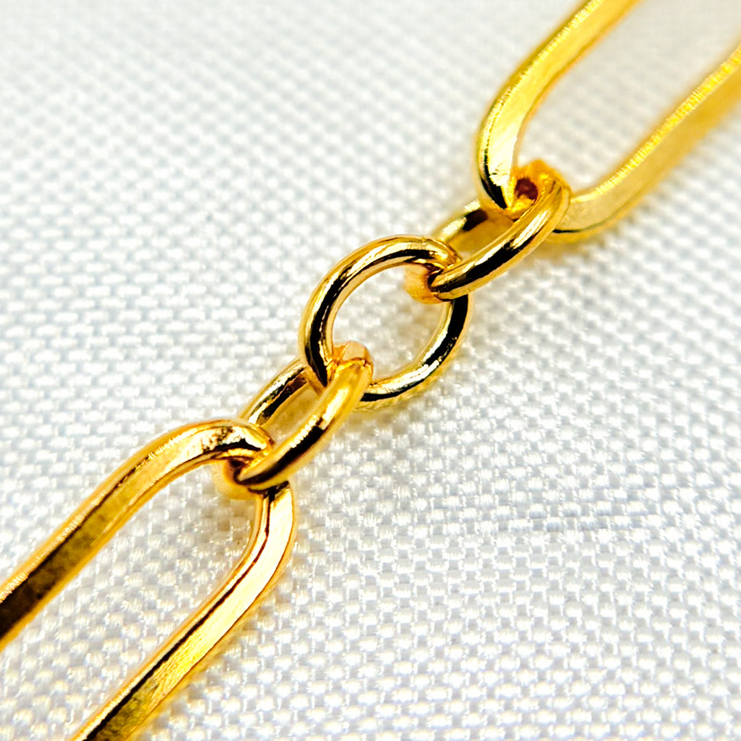 333F. 14K Gold-Filled Flat Long & Short Links Chain