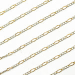 Load image into Gallery viewer, 2431CTT. Gold Filled and Sterling Silver Figaro Style Chain
