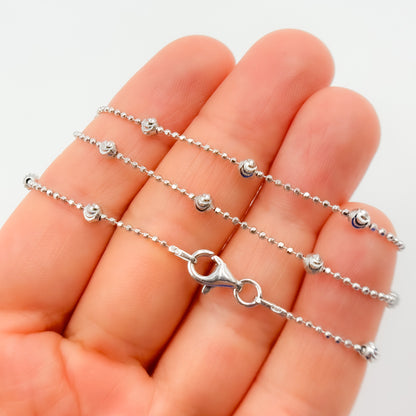 Sterling Silver Satellite Necklace