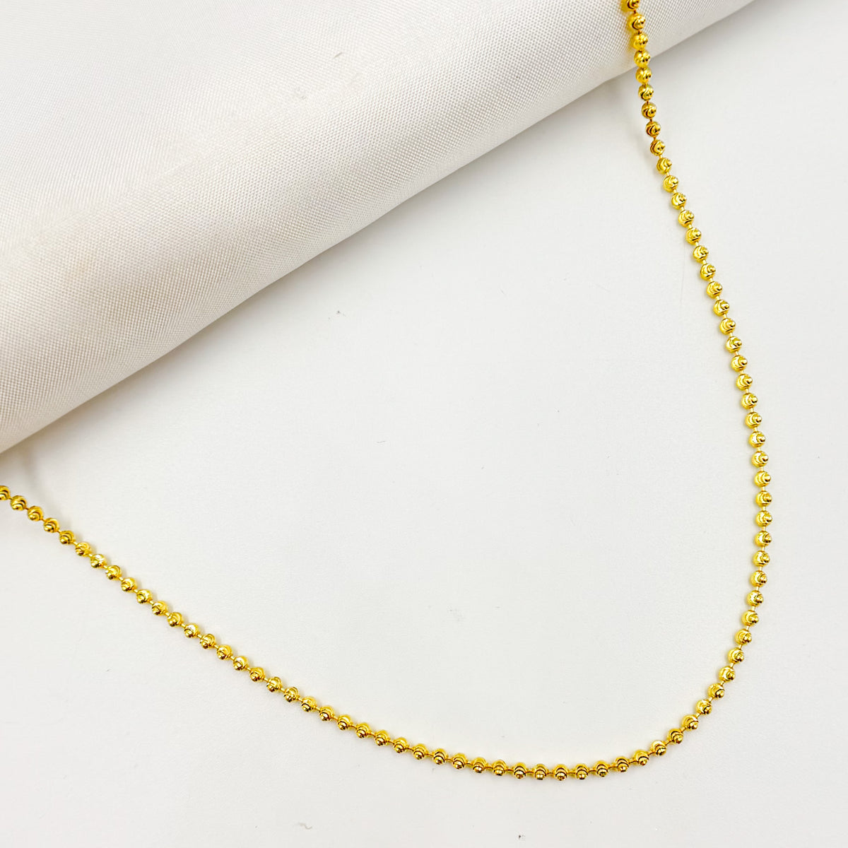 Gold Plated Sterling Silver Ball Necklace