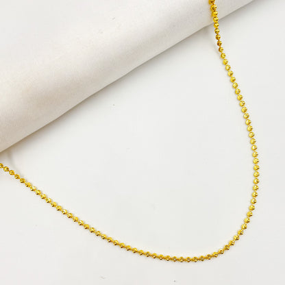 Gold Plated Sterling Silver Ball Necklace