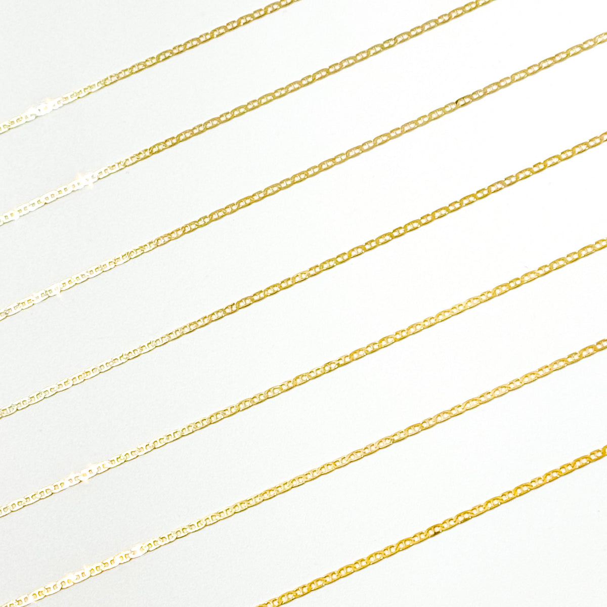 Buy Now 14k Solid Gold Flat Marina Link Chain