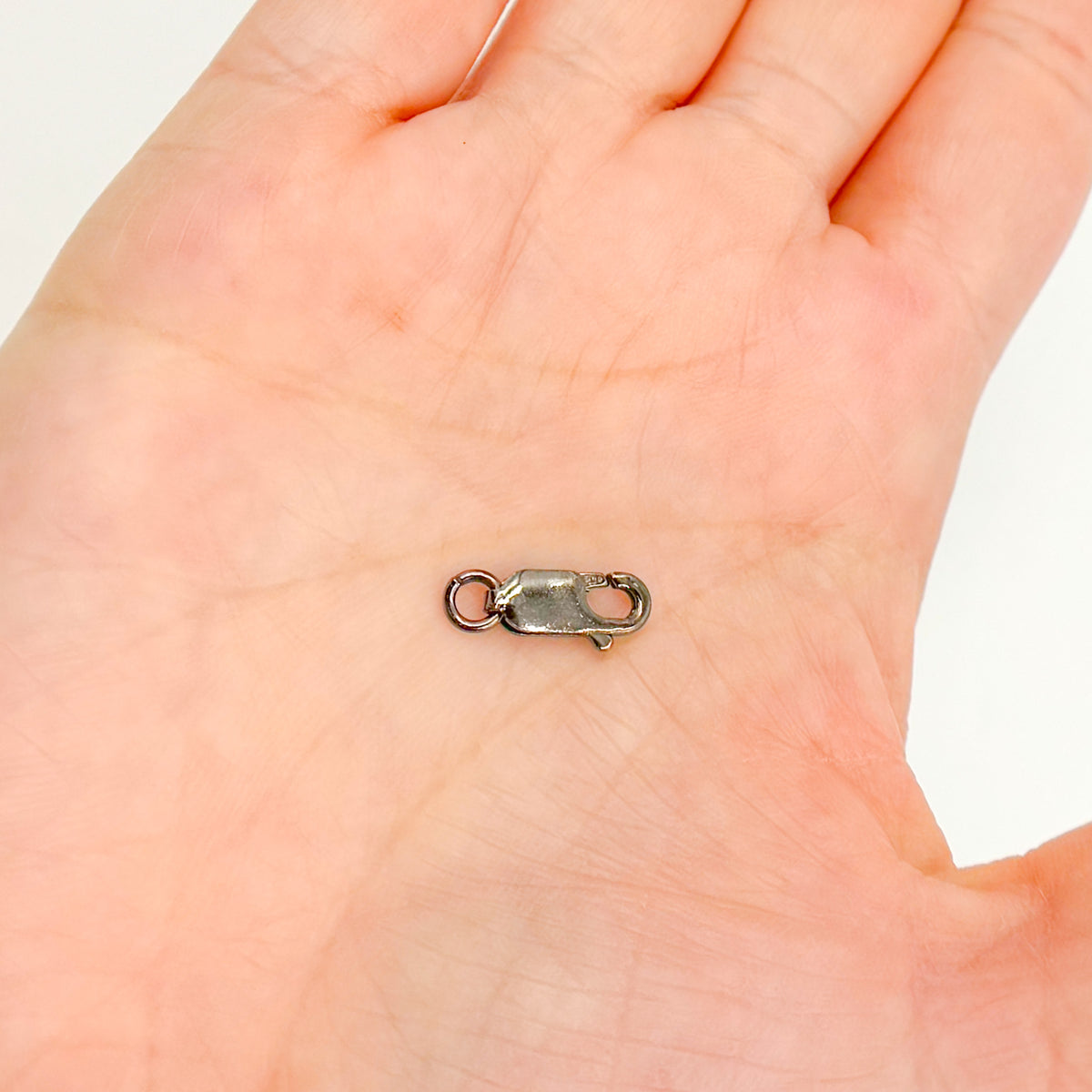 12MM Black Rhodium Lobster Clasp