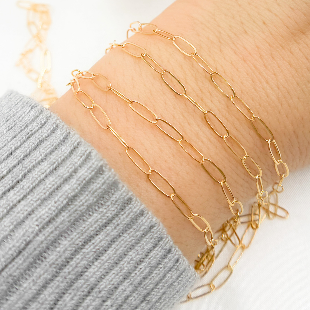 2104FGF. 14k Gold Filled Flat Paperclip Chain