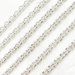 Load image into Gallery viewer, V50SS. 925 Sterling Silver Textured Rolo Chain
