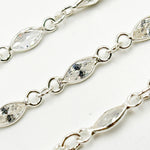 Load image into Gallery viewer, CZ65. Cubic Zirconia Marquise Shape Connected Chain