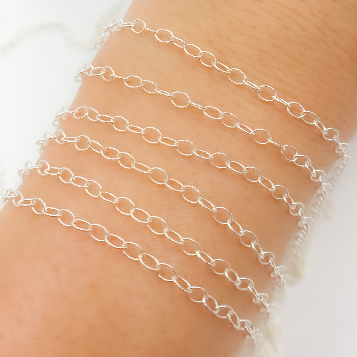Sterling Silver Flat Cable Chain