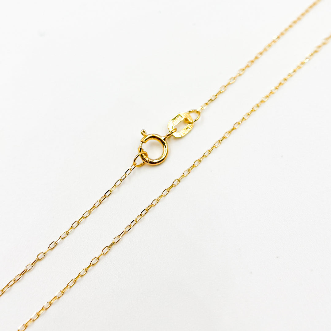 14K Solid Gold Cable Chain