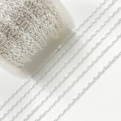 Sterling Silver Diamond Cut Marina Chain