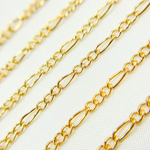 Load image into Gallery viewer, 14K Yellow Gold Filled Figaro Style Chain. 2431CHRGF
