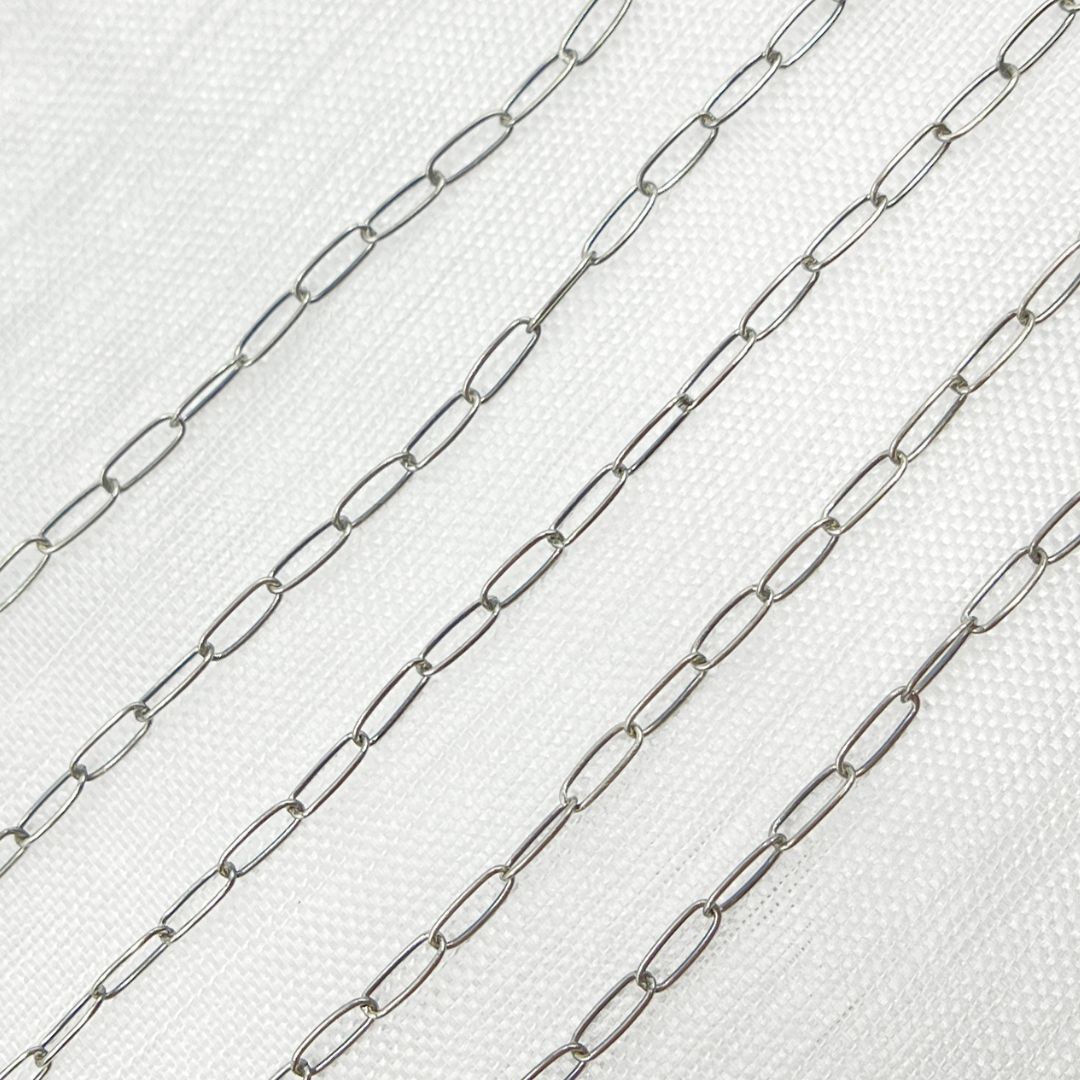 1606OX. Oxidized Sterling Silver Paperclip Chain