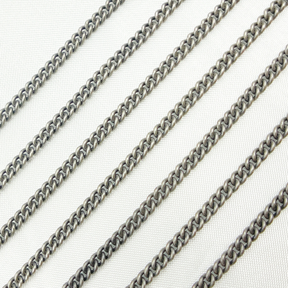 Oxidized Sterling Silver Curb Chain