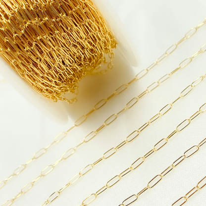 14k Gold Filled Smooth Paperclip Chain