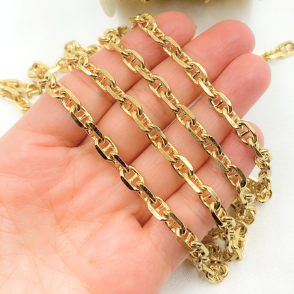 Y75GP. Gold Plated 925 Sterling Silver Marina Chain