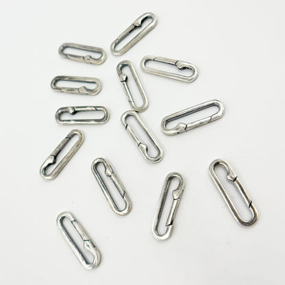 20MM Oxidized Sterling Silver Oval Clasp