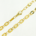 Load image into Gallery viewer, 501080G. 14k Solid Yellow Gold Mirror Flat Octagon Link Chain
