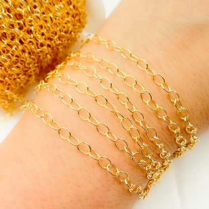 14k Gold Filled Smooth Oval Link Chain. 