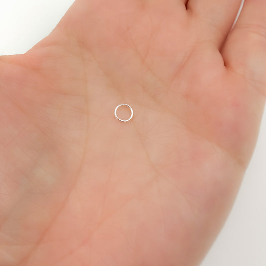 4MM 24Gauge White Sterling Silver Open Jump Ring