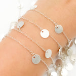 Load image into Gallery viewer, Sterling Silver Disc Dangle Wire Chain
