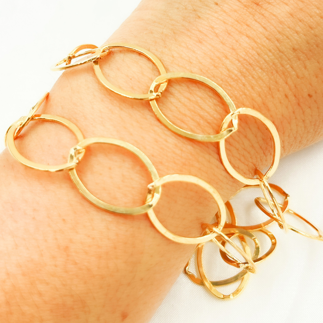 14k Gold Filled Flat Oval Link Chain