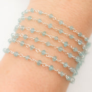 Apatite Sterling Silver Wire Chain