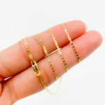 Load image into Gallery viewer, 030FLP120T218K. 18K Solid Gold Flat Marina Link Chain
