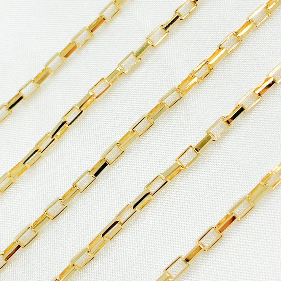 Gold Plated Sterling Silver Box Chain