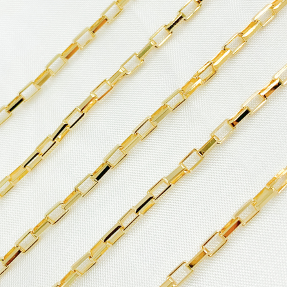 Gold Plated Sterling Silver Box Chain