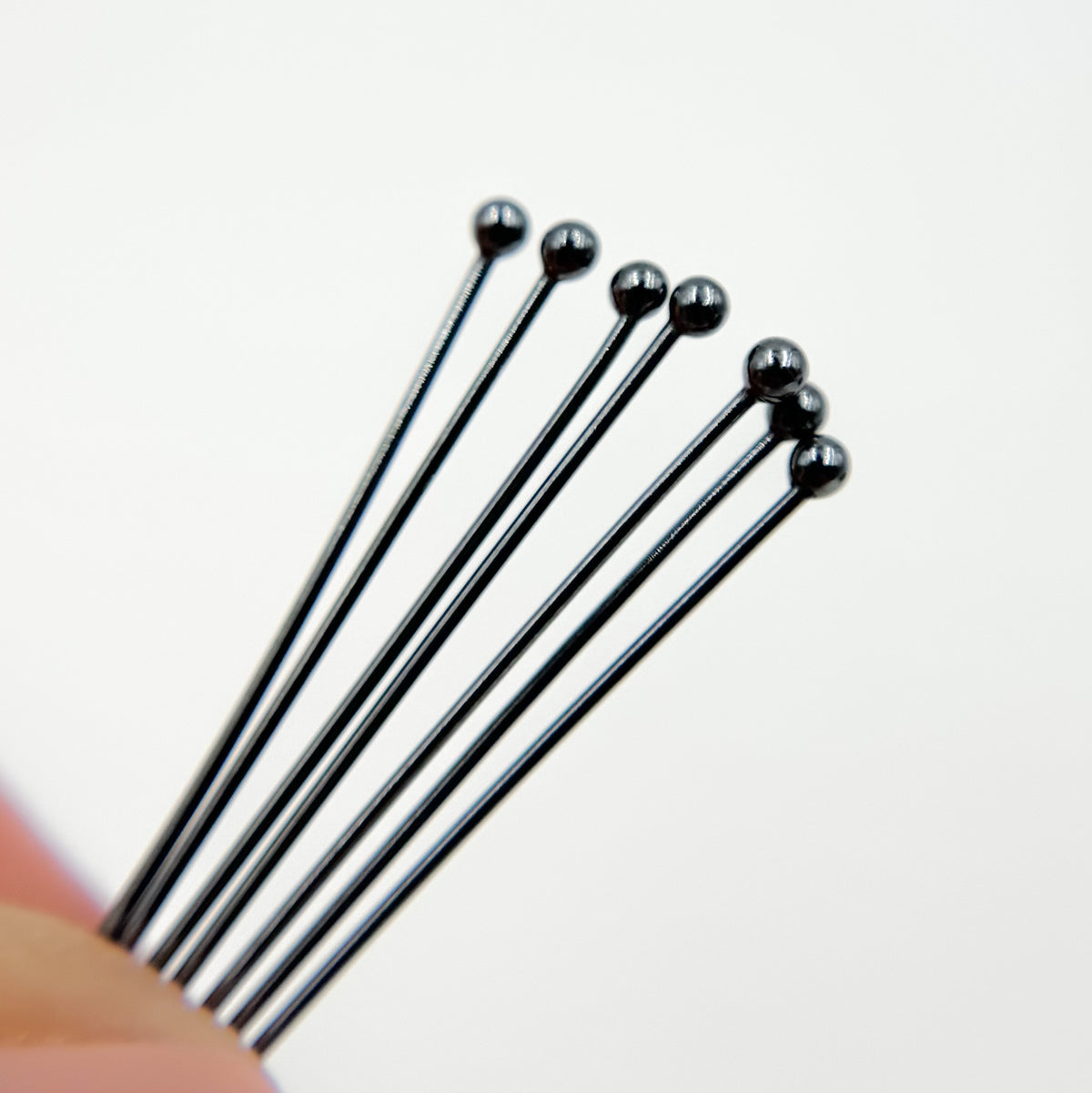 Gauge Black Rhodium Sterling Silver Ball 1.5 Inch Headpin
