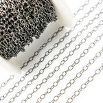 Load image into Gallery viewer, Black Rhodium Sterling Silver Rolo Chain