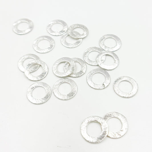 10MM White Sterling Silver Ring Connector