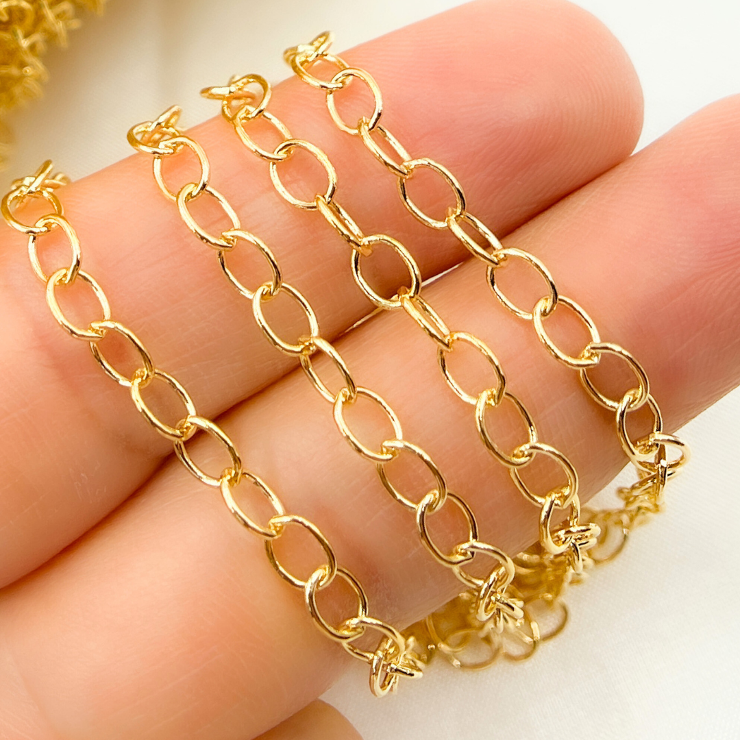 14k Gold Filled Smooth Oval Link Chain. 2207GF