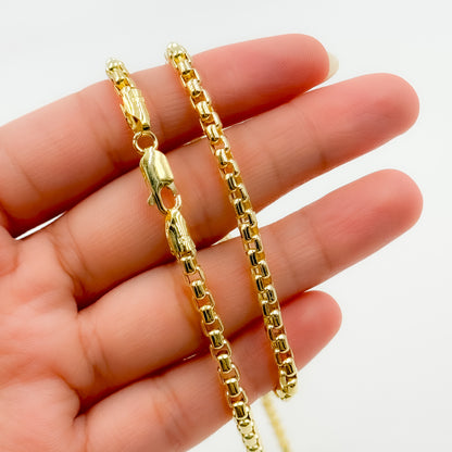 200HIV0934000. 14k Solid Yellow Gold Venetian Box Link Chain