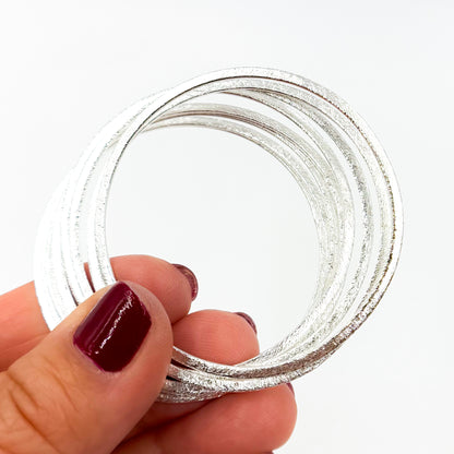 White Sterling Silver Ring Connector