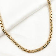 14K Solid Gold Box Link Chain