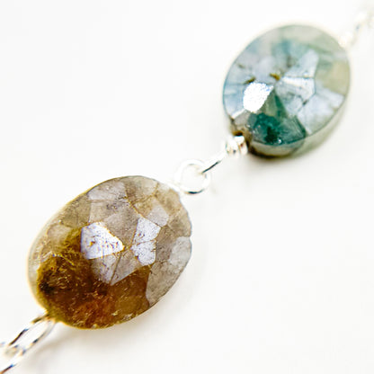 Silverite Oval Shape Sterling Silver Wire Chain