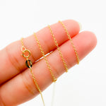 Load image into Gallery viewer, 030R01LGJ08018K. 18K Solid Gold Cable Chain with Extender
