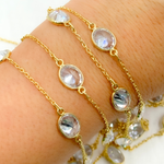 Load image into Gallery viewer, Cubic Zirconia Oval Shape Connected Chain