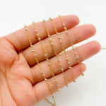 Load image into Gallery viewer, V289TT. 14k Gold Filled Chain and 3 Sterling Silver Beads in Between