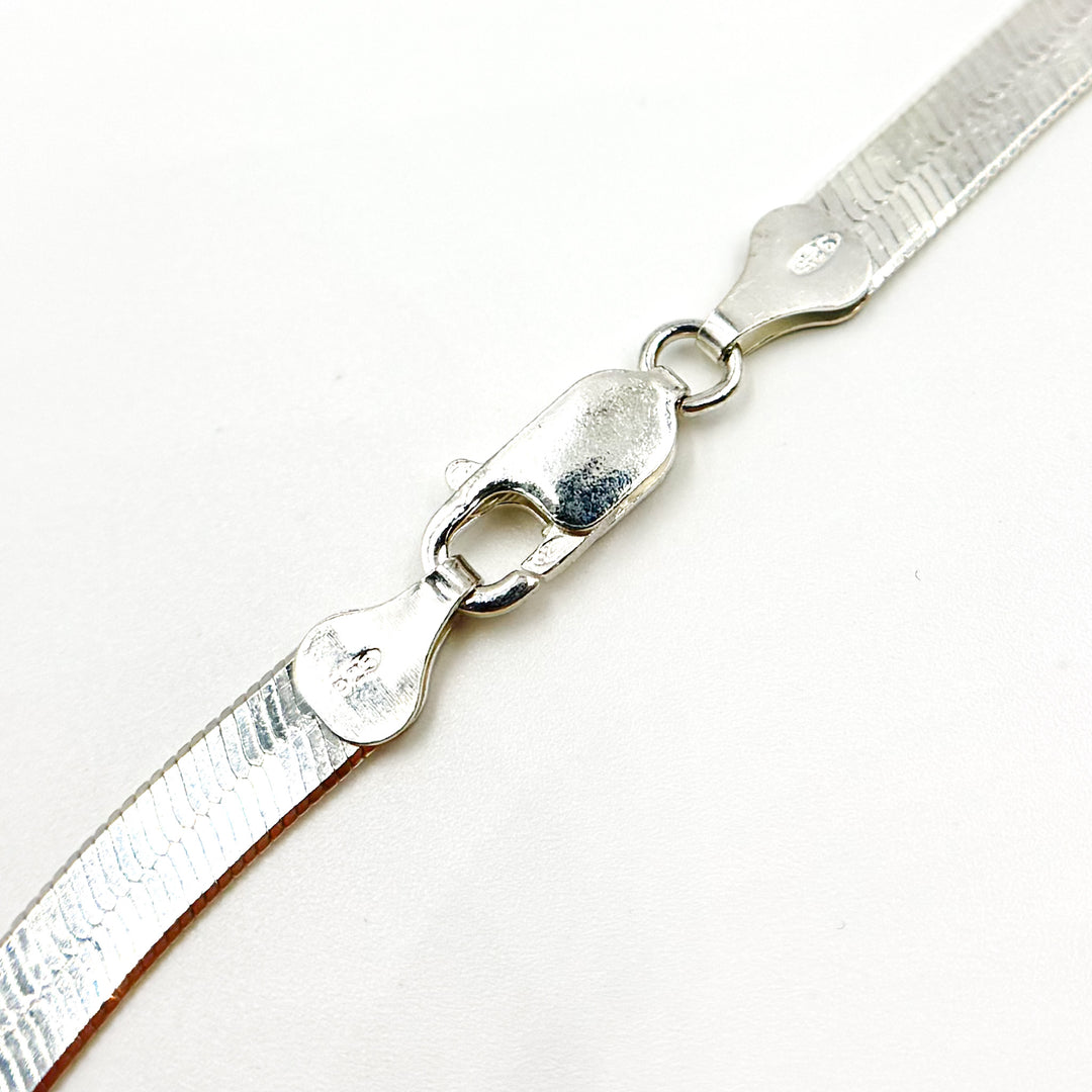 Sterling Silver 5.5mm Herringbone Necklace