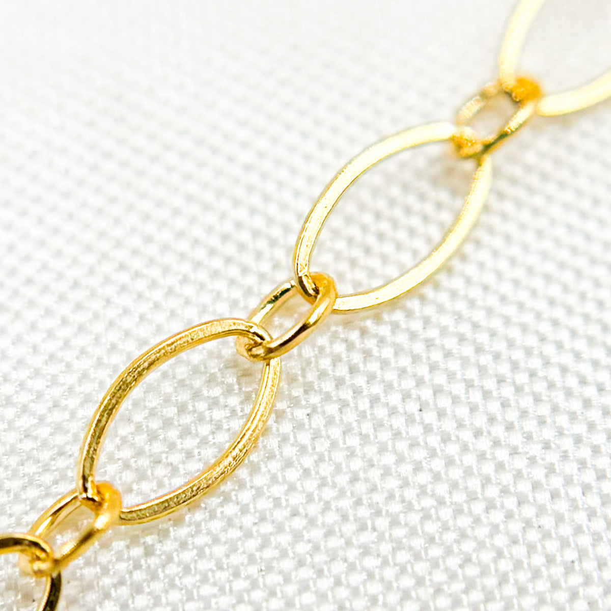 14K Gold-Filled Flat Oval and Round Link Chain
