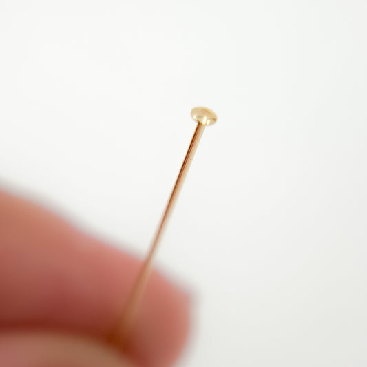 22 Gauge Gold-filled Flat 1.5 Inch Headpin