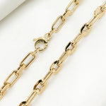Load image into Gallery viewer, 568/870/G. 14K Yellow Gold Hollow Smooth and Flat Paperclip Chain