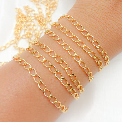 14K Gold Filled Oval Curb Chain
