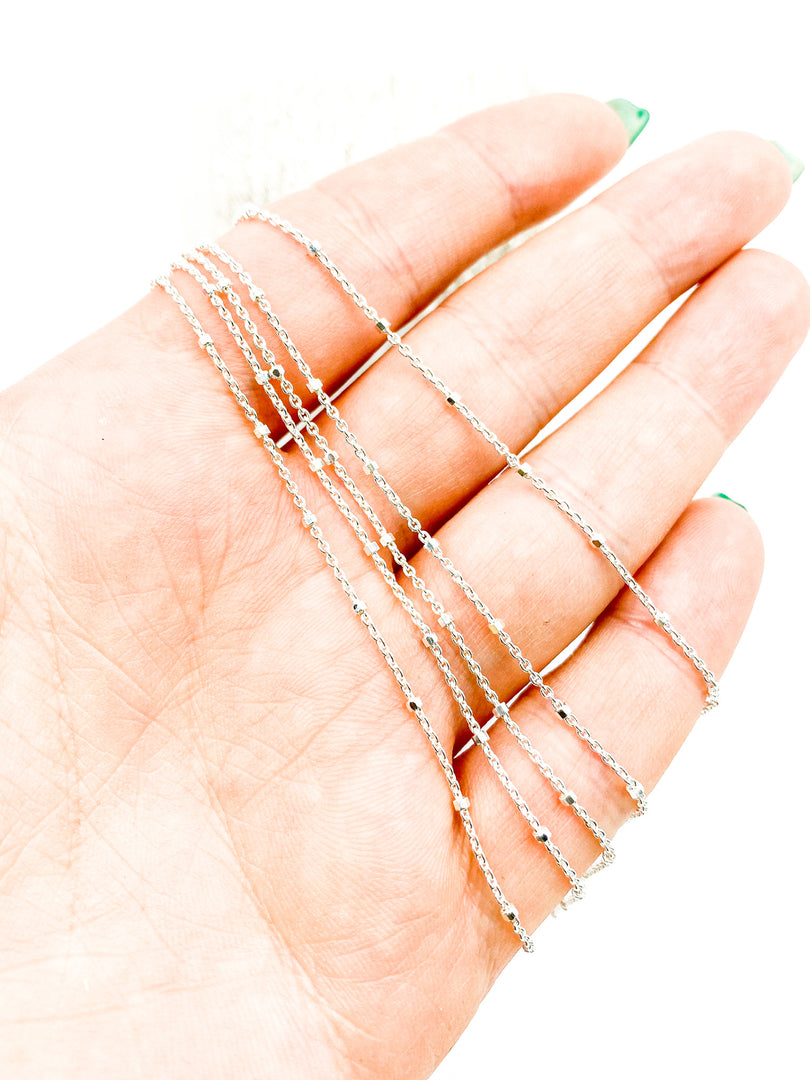 Z36SS. 925 Sterling Silver Satellite Chain